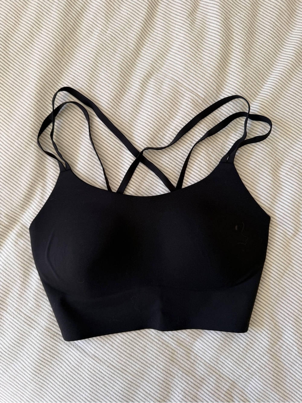 aerie Black Crisscross Seamless Bralette Medium